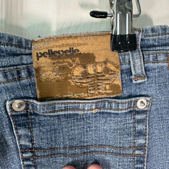 Vintage Limited Edition Pelle Pelle Womens Y2K Denim Jeans Low Rise Size 31 - Picture 7 of 10